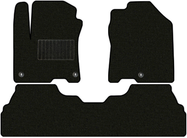 Коврики текстильные "Стандарт" для Hyundai Kona Electric (suv / OS) 2018 - Н.В., черные, 3шт.