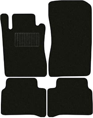 Коврики текстильные "Стандарт" для Mercedes-Benz CLS-Class I (седан / C219) 2008 - 2010, черные, 4шт.