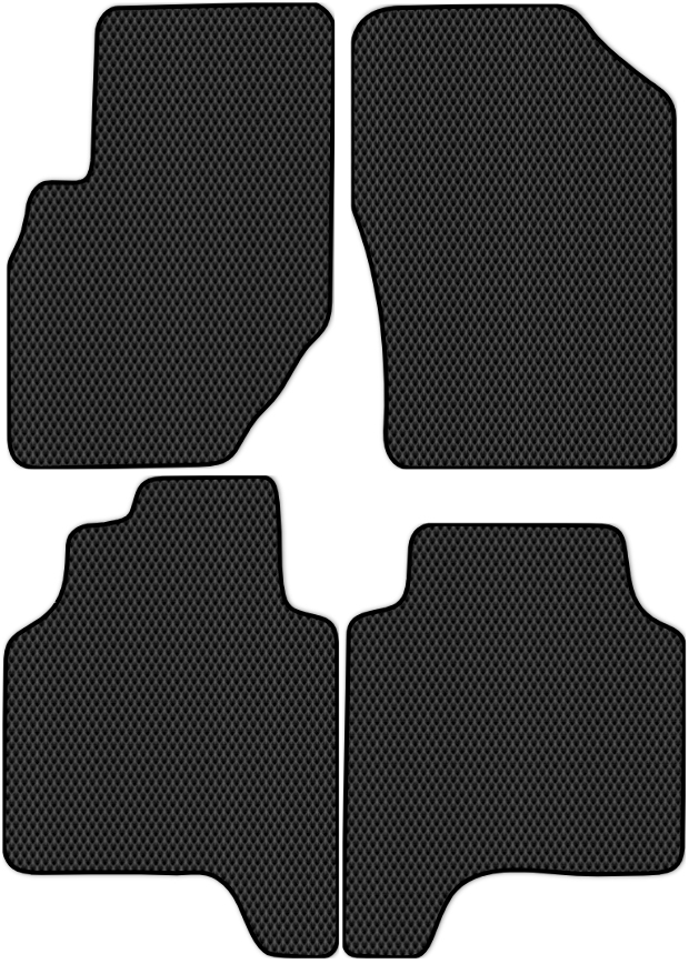 Коврики ЭВА "EVA ромб" для Hyundai Tarracan (suv / HP) 2004 - 2007, черные, 4шт.