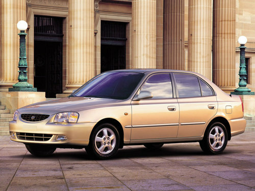 Коврики ЭВА "EVA ромб" для Hyundai Accent (седан / LC) 1999 - 2012, серые, 5шт.