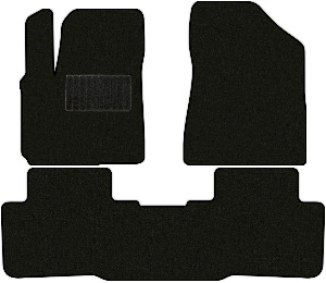 Коврики текстильные "Стандарт" для Changan CS55 Plus II (suv / SUV) 2021 - Н.В., черные, 3шт.