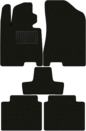 Коврики текстильные "Комфорт" для Kia K5 III (седан / DL) 2022 - Н.В., черные, 5шт.